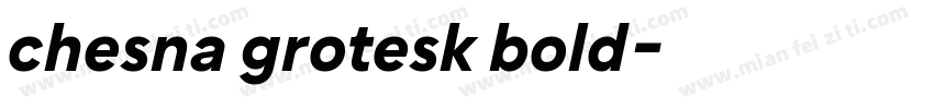 chesna grotesk bold字体转换